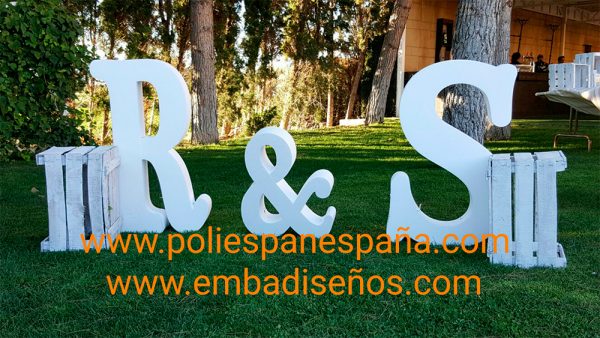 Letras 3D baratas para bodas, Poliespán o Forexpán en Oferta o Promoción