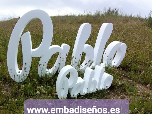 LETRAS 3D CON RELIEVE Y VOLUMEN CERCA DE MADRID DE POLIESTIRENO EXPANDIDO O POLIESPAN (CORCHO BLANCO A MEDIDA)