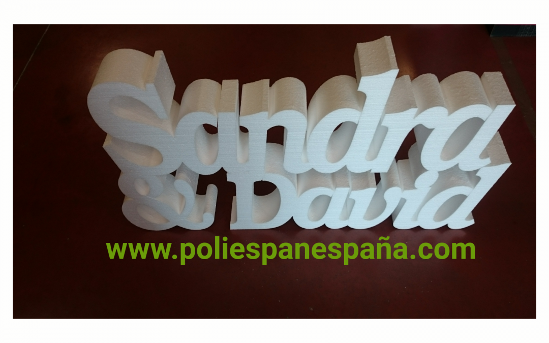 NOMBRES CON GRAN RELIEVE Y VOLUMEN EN POLIESPAN EN MADRID...