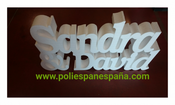 NOMBRES CON GRAN RELIEVE Y VOLUMEN EN POLIESPAN EN MADRID...